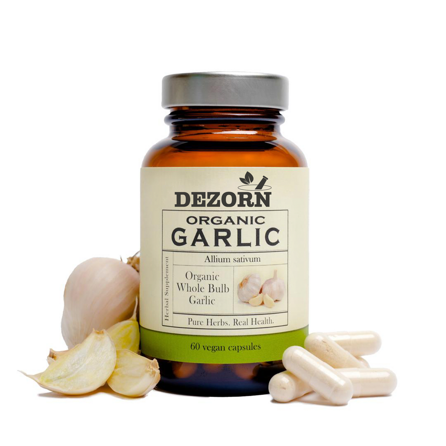 Dezorn® Organic Garlic Capsules, 600 mg