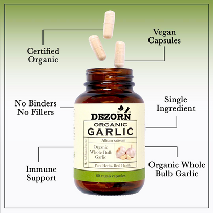 Dezorn® Organic Garlic Capsules, 600 mg